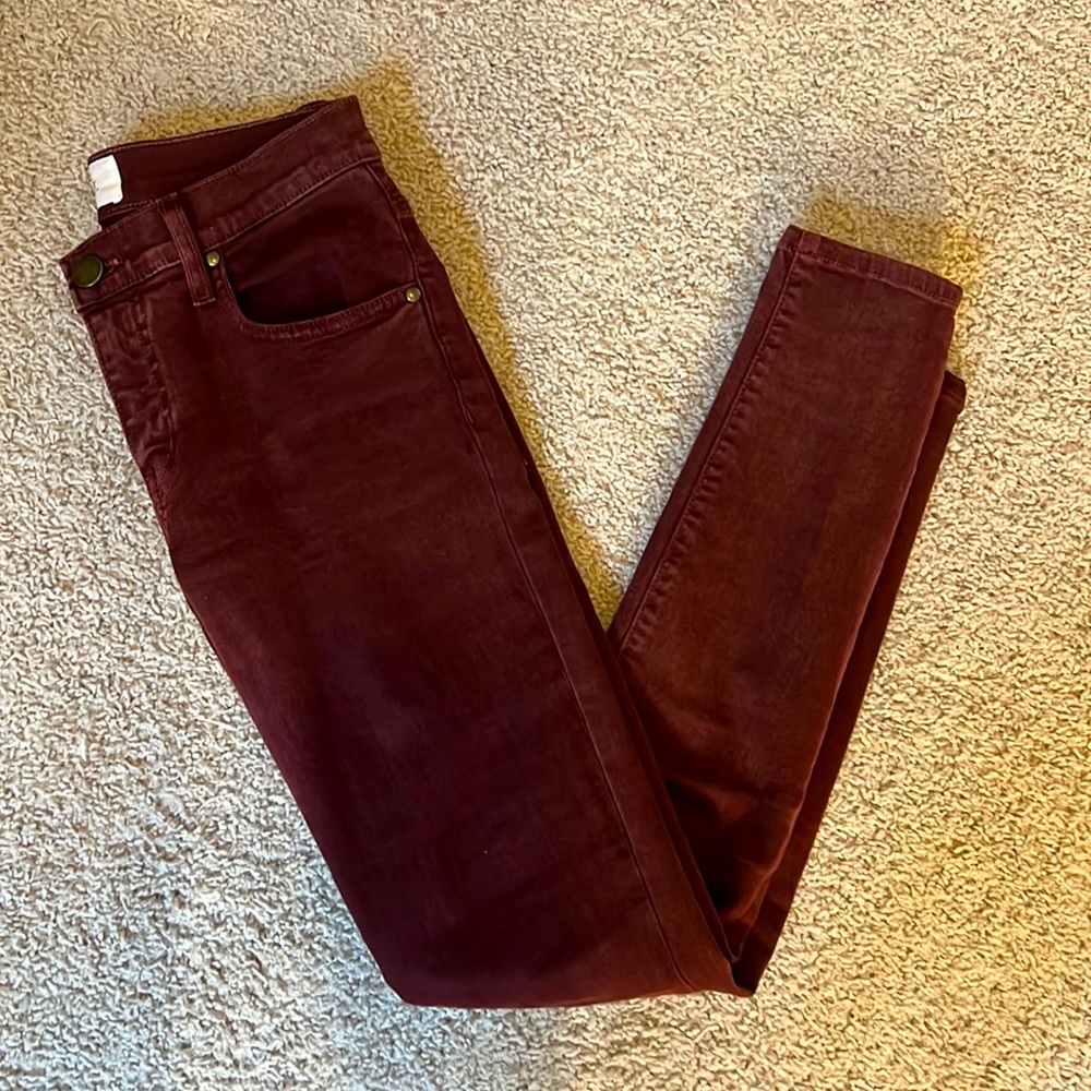 The Great Skinny Skinny jeans in burgundy, size 24